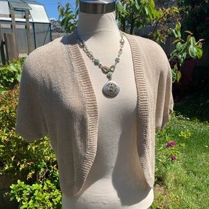 Croft & Barrow Tan Knit Shrug Sweater